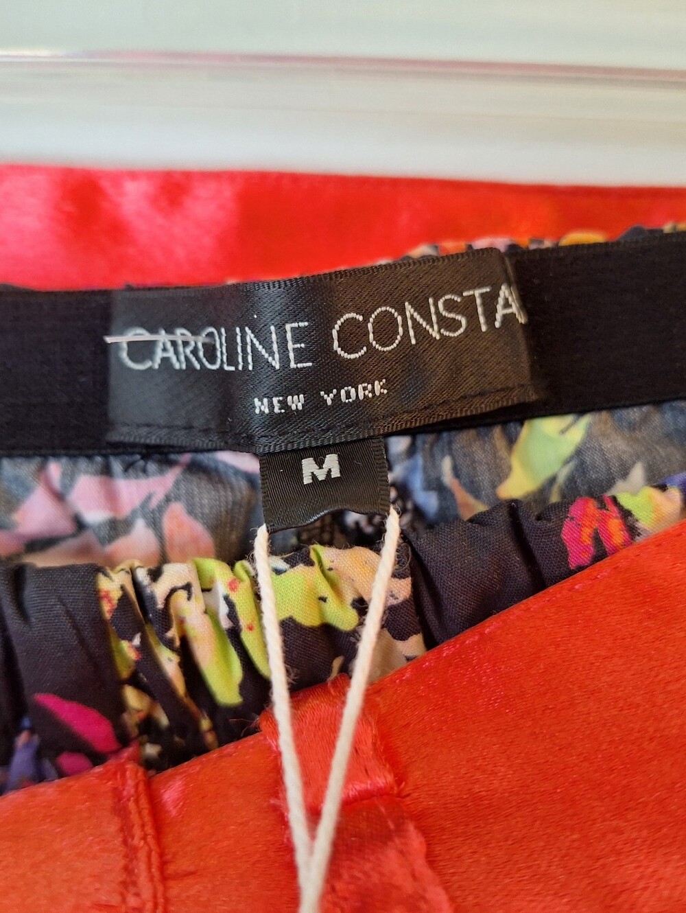 Caroline Constas Floral Tiered Mini Skirt with Red Belt - Picture 5 of 5
